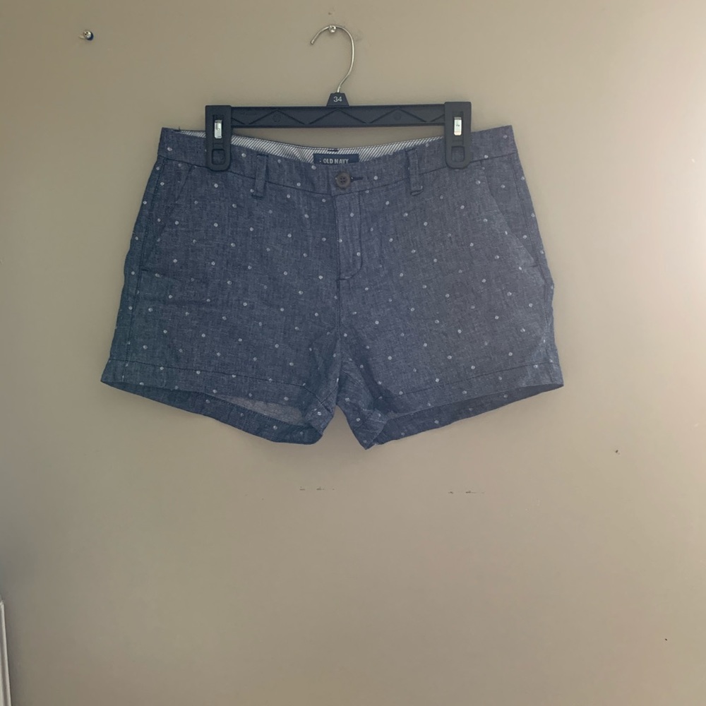 Linen blend shorts